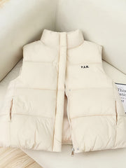 Sleeveless High Neck Jacket for Kids