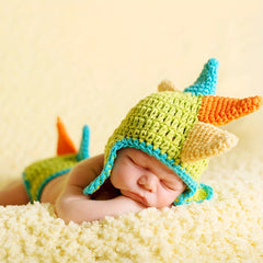 Baby Dinosaur Knitted Photo Costume Set