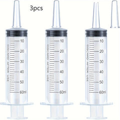 3pcs Syringe Drink Container 60ml for Parties Liquid Feeding