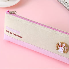 Triangle Pencil Case Student Learning Supplies Stationery Storage Bag
