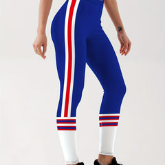 Striped Printed Sports Leggings Workout Running Fitness Pants