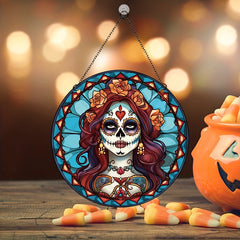 Halloween Acrylic Katrina Hanging Decorations with Bloody Horror Elements