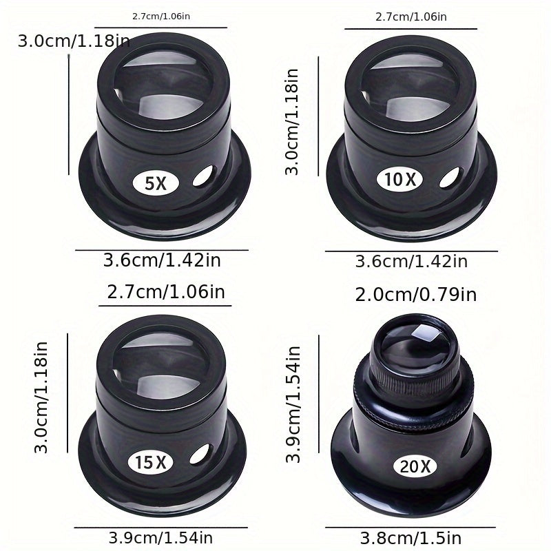 4pcs Watch Repair Tool Magnifying Glass Goggles Set