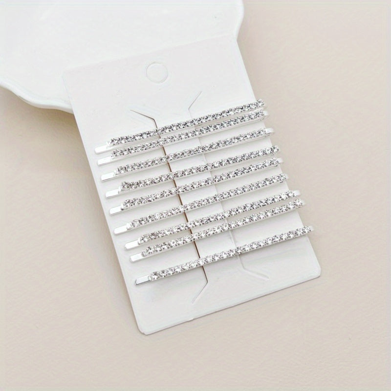 9pcs Rhinestone Bobby Pins Fairy Girl Hair Accessories