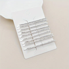 9pcs Rhinestone Bobby Pins Fairy Girl Hair Accessories