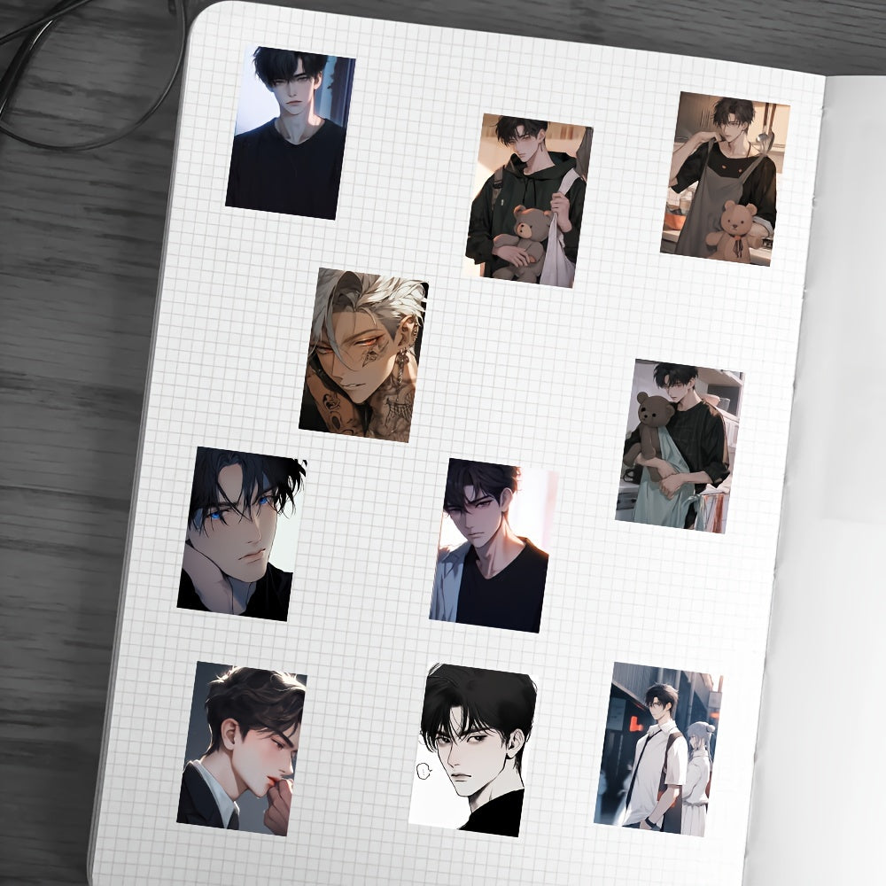 54pcs Handsome Character Stickers for Mobile Phone Case Luggage Notebook