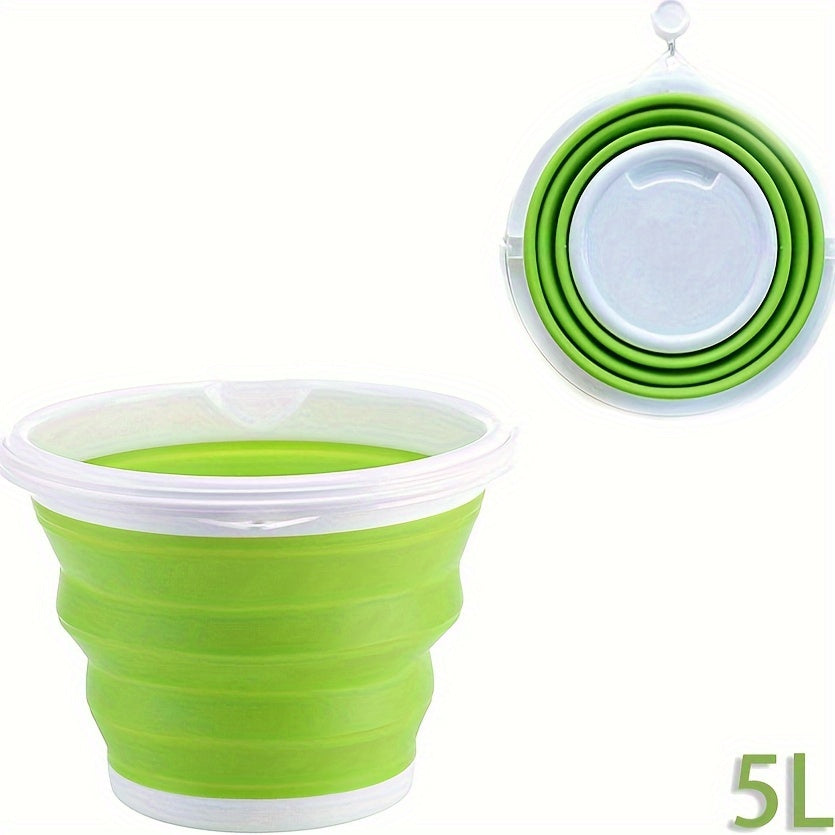 1pc Foldable Fishing Barrel 5L 1 32gal Collapsible Bucket