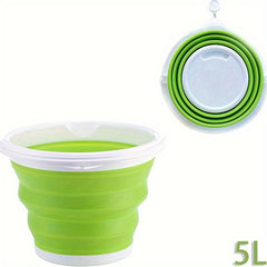 1pc Foldable Fishing Barrel 5L 1 32gal Collapsible Bucket