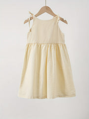 Cute Toddler Girls' Sleeveless Dress with Pockets