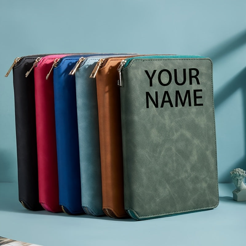 Custom A5 Faux Leather Notebook Personalized 200-Page Journal