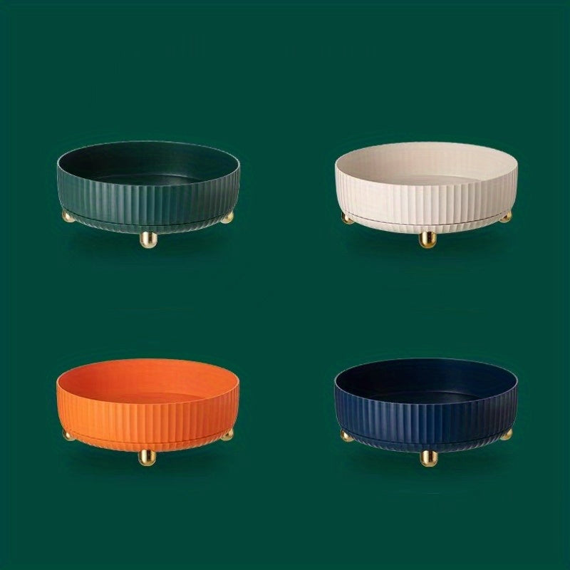 Rotating Cabinet Organizer Turntable Storage Tray for Makeup Cosmetics