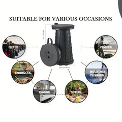 Portable Foldable Stool Adjust Height Outdoor Travel Camping Fish