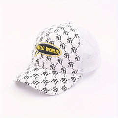 Kids Letter Embroidery Baseball Cap Mesh Sun Protection Hat