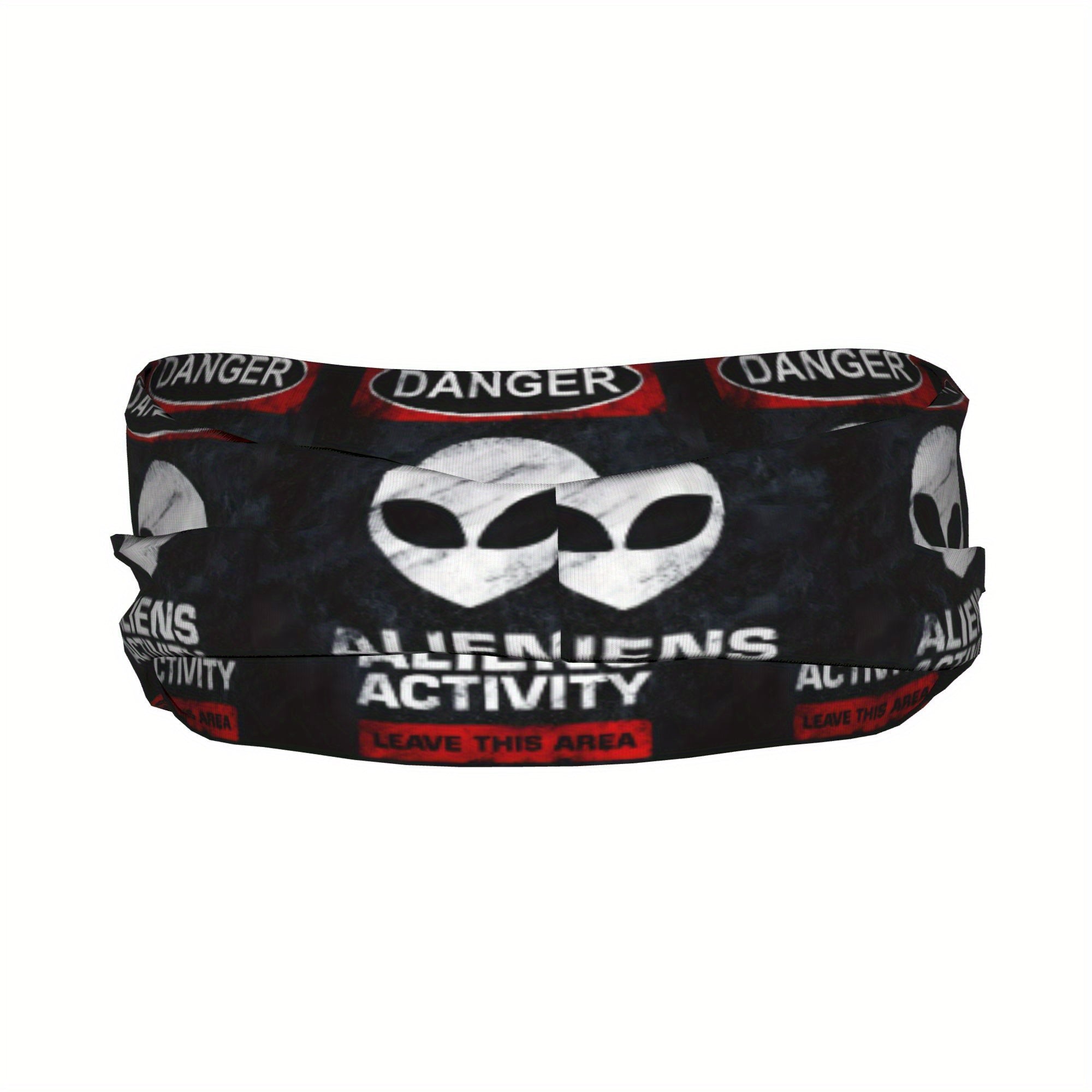 Alien Sports Headband Red Accents Aliens Graphic