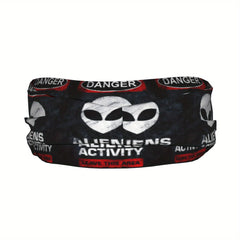 Alien Sports Headband Red Accents Aliens Graphic