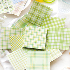 100 Sheets Plaid Pad 4 3 In 8 Cm Students Journal Material Paper