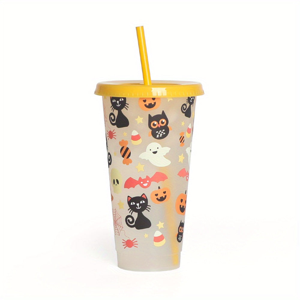 Halloween Straw Cup 710ml Plastic Drinking Cup