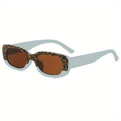 Teen Retro Leopard Print Sunglasses UV Protection for Outdoor Activities