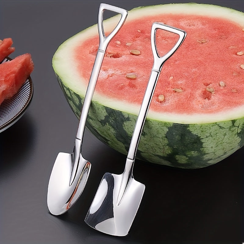 8pcs Titanium Plated Dessert Watermelon Spoon Set