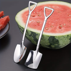 8pcs Titanium Plated Dessert Watermelon Spoon Set
