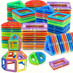 58pcs Magnetic Toy Kids' Magnetic Building Blocks Learning Puzzle Toys