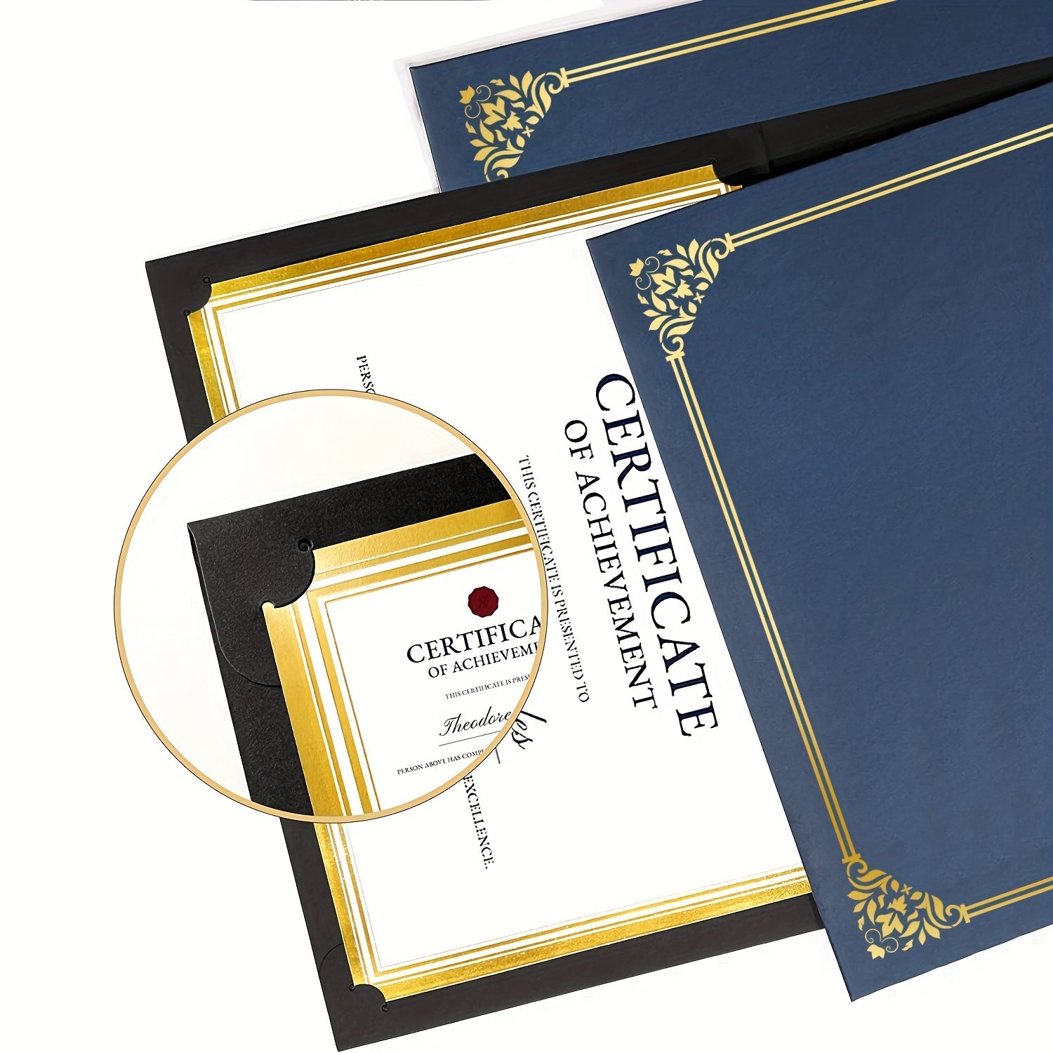 1pc Diploma Cover Golden Foil Border Letter Size