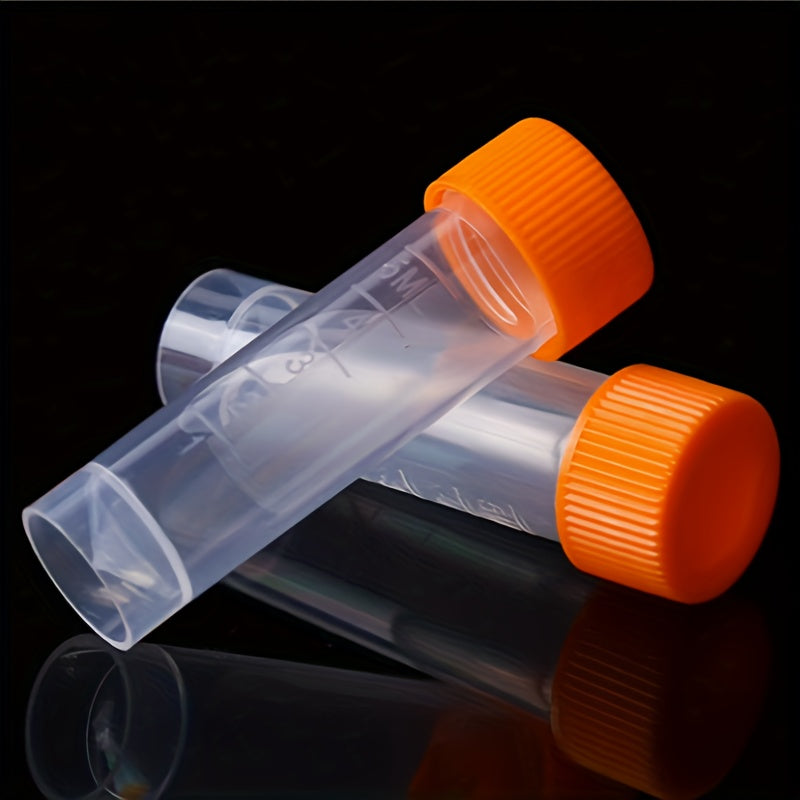 5pcs 5ml Cryovial Plastic Test Tubes Cold Storage Tube With Gasket