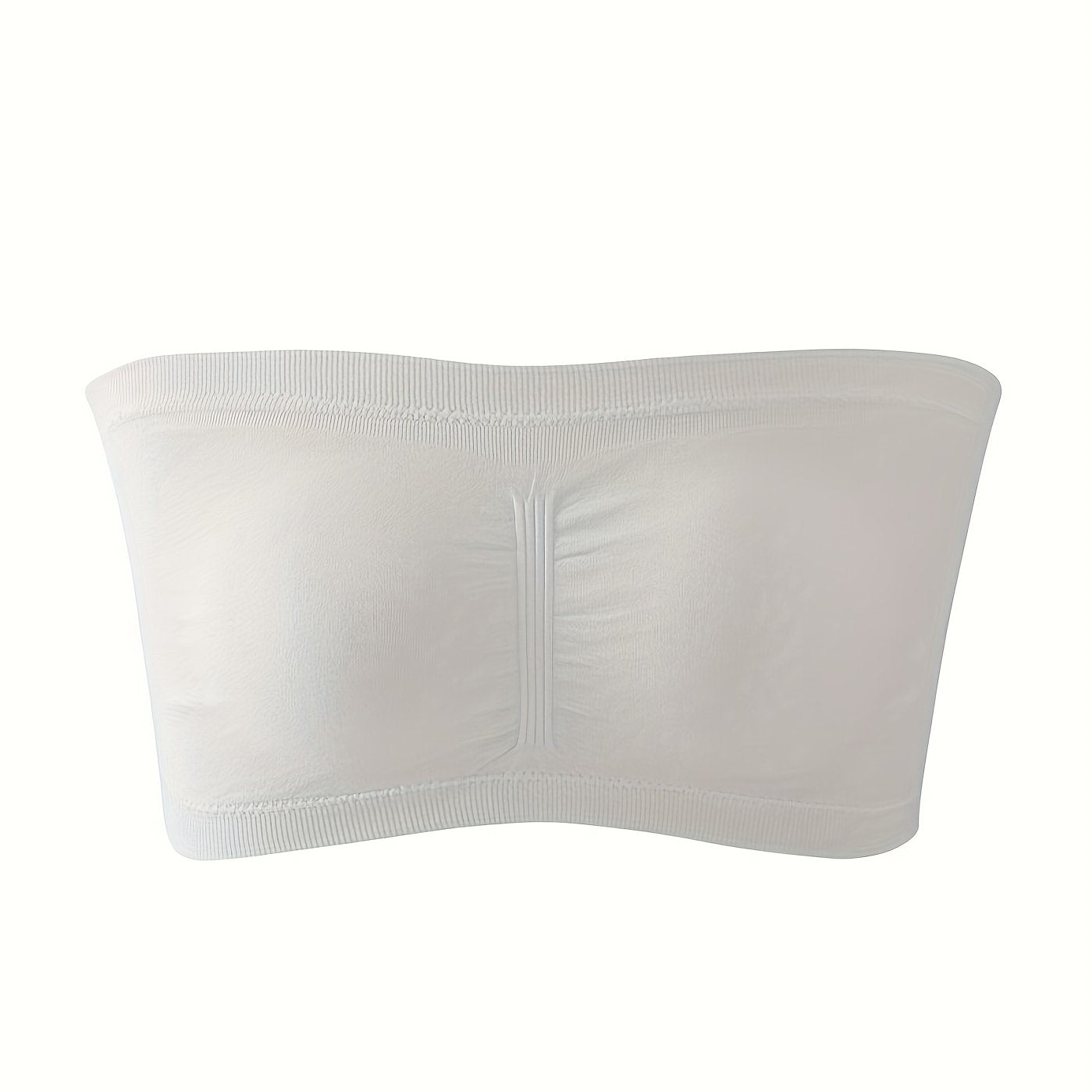 Plus Size Sexy Tube Bra Women's Plus Solid Wireless Padded Comfort