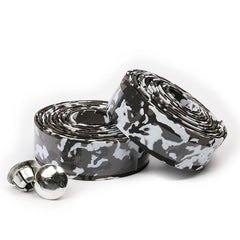 Camouflage Handlebar Tape for Road Bike - Cork Wrap with Bar Plugs