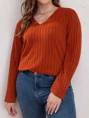 V Neck Long Sleeve Sweater