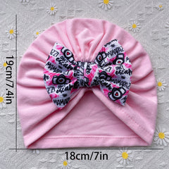 5pcs Baby Bow Hat Stretch Beanie Hat For Newborn Boys and Girls