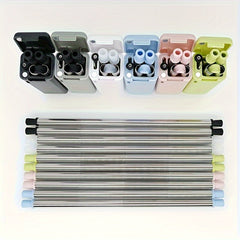 Foldable Stainless Steel Straw with Silicone Inner Travel Set