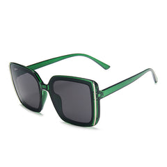 Women Oversize Square Sunglasses Gradient Plastic Female Sun Glasses