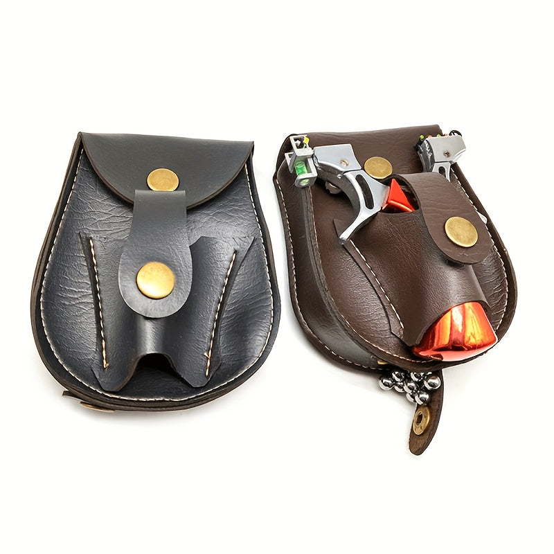 Slingshot Ammo Pouch Leather Storage Bag With Belt Clip