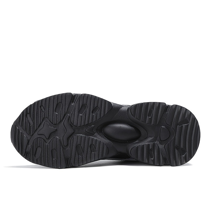 Women's Waterproof Faux Leather Chunky Sneakers - Comfortable Thick Bottom Shoes