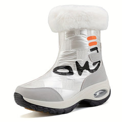 Women's Warm Snow Boots Platform Comfortable Walking Shoes Winter High Tube Boot