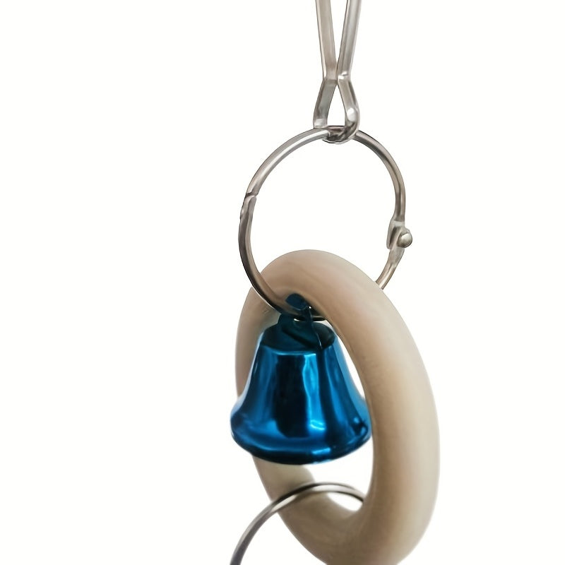 Bird Chew Toy Bell String Toy For Parrots Interactive Chain Toy