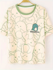 Dinosaur Pajamas Set Short Sleeve Top & Shorts