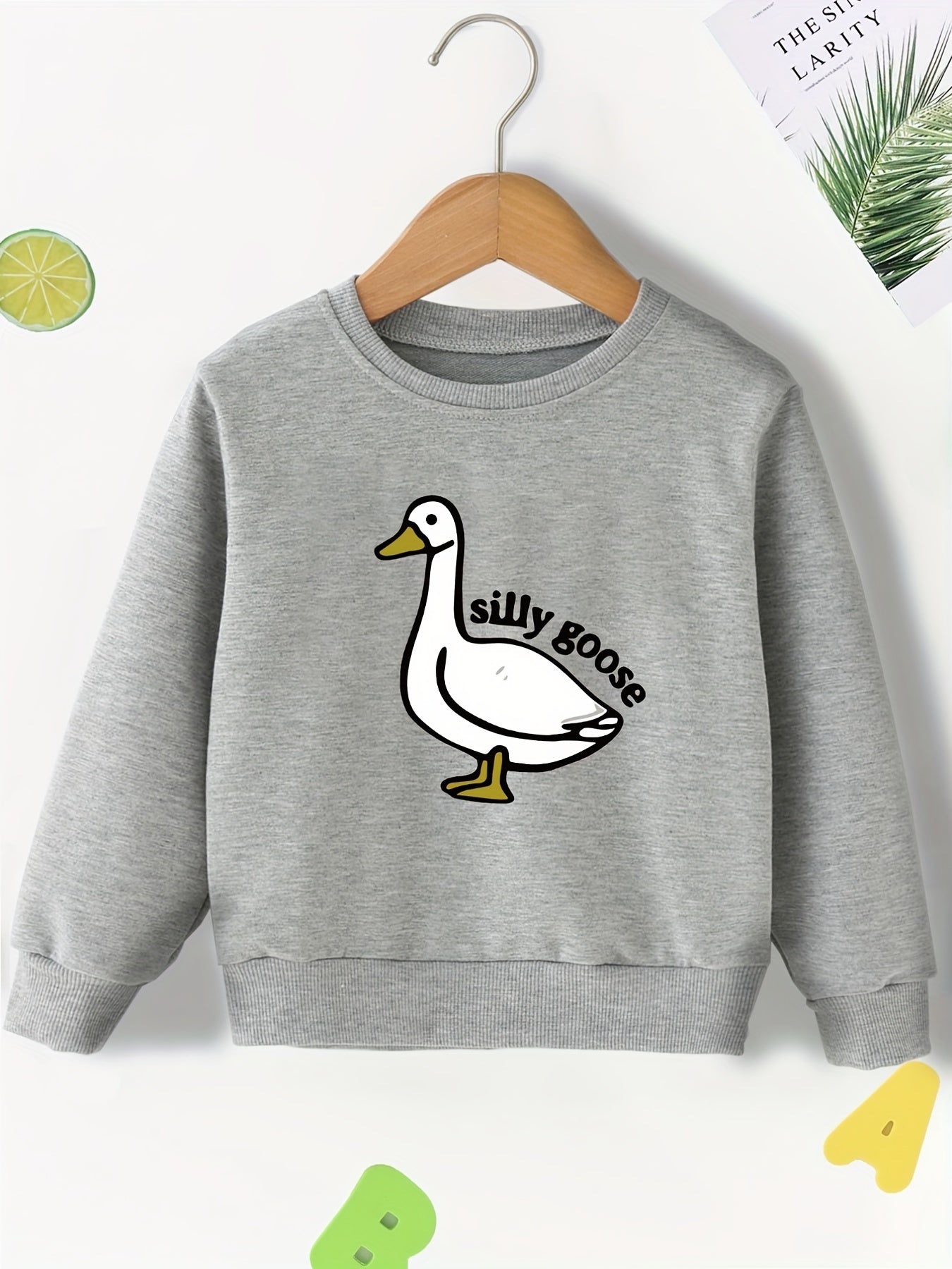 Goose Print Boys Pullover Sweatshirt