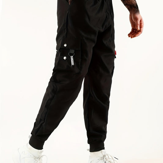 Flap Pockets Cargo Pants Men's Techwear Joggers Hip Hop Summer