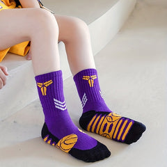 Children's Casual Sports Socks 2 Pairs, Ages 7-15, Football Basketball Running