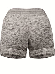 Sunflower Print Drawstring Shorts for Women