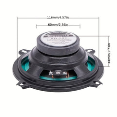 KUERL 12.7cm HIFI Coaxial Speaker 100W 2-Way Car Audio Music Stereo Green
