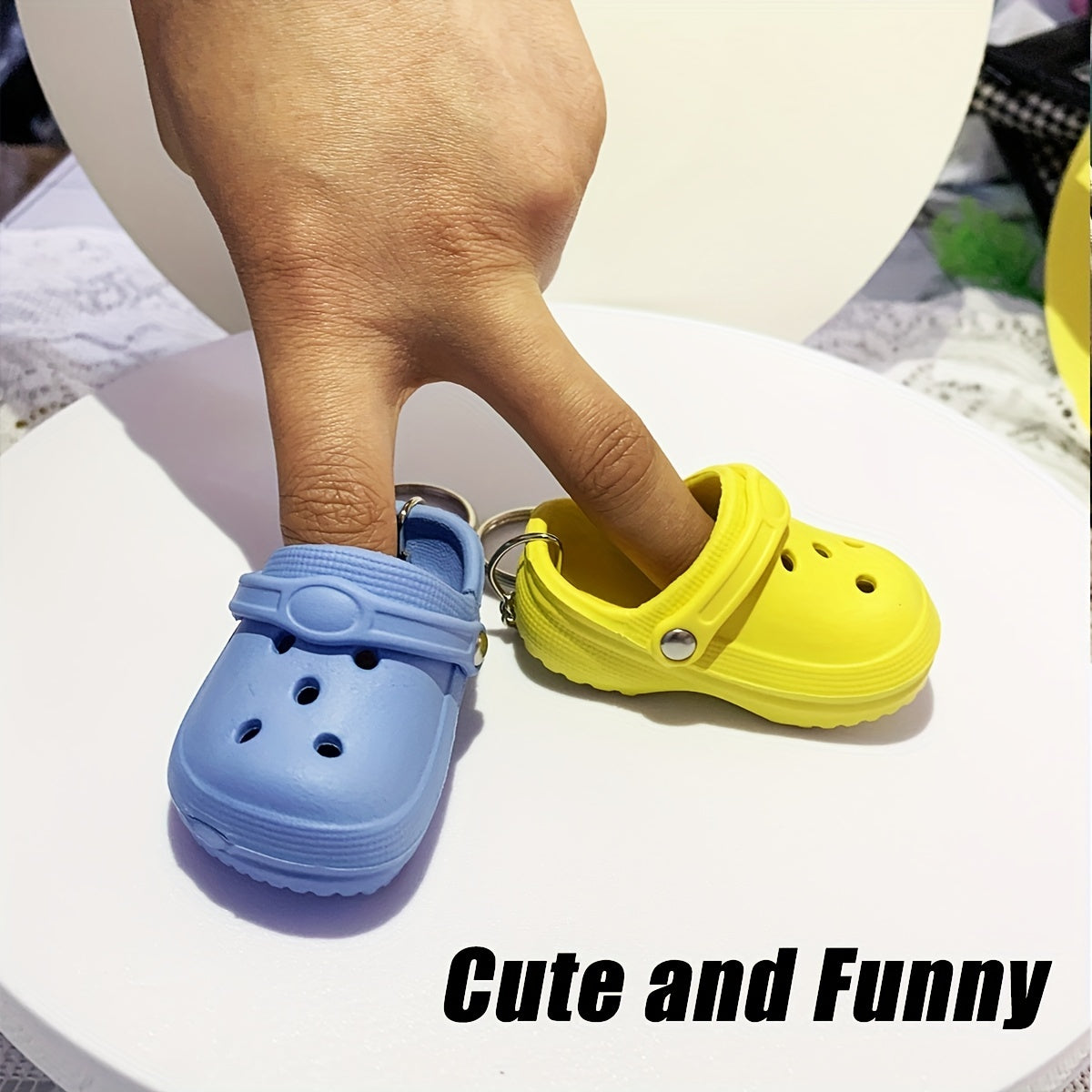 Cartoon Shoe Keychain Colorful Bag Charm Keyring