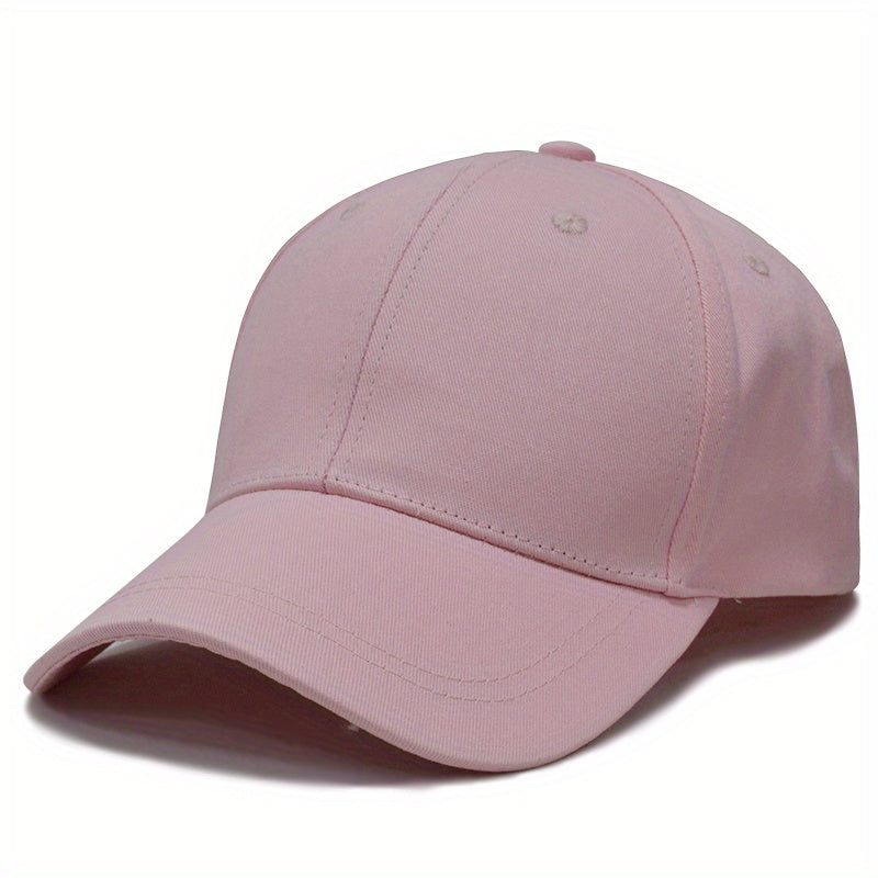 Solid Ponytail Baseball Cap Adjustable Back Buckle Outdoor