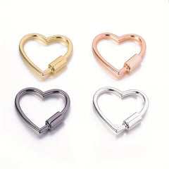Heart Shape Screw Buckle Alloy Bracelet DIY Backpack Key Ring