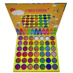 42 Colors Glitter Sequin Eyeshadow Palette for Cosplay Halloween Dance Party