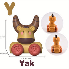 Soft Rubber Toy Cars Animals Letters Educational Toys