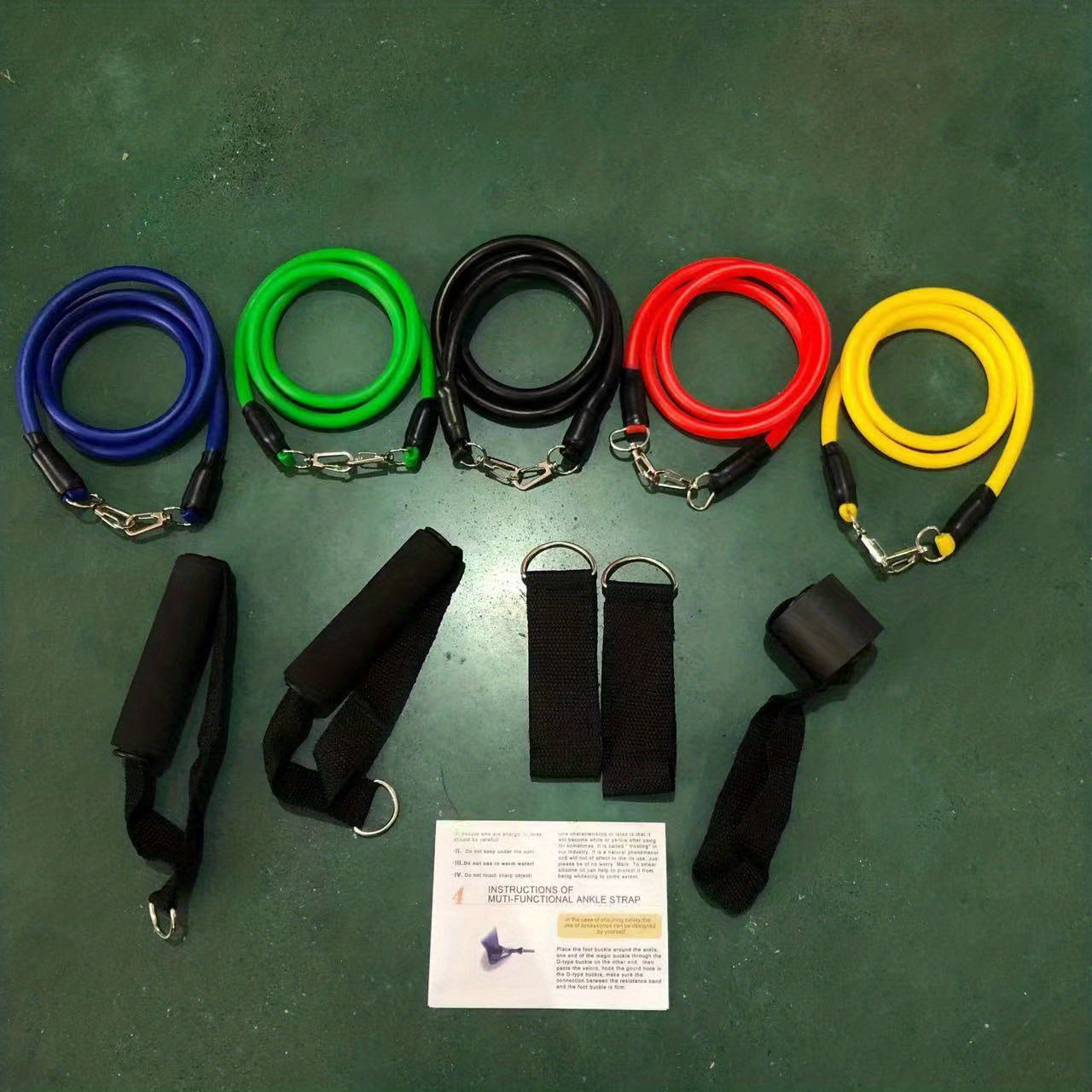 11pcs TPE Resistance Bands Set with Door Anchor and Handles