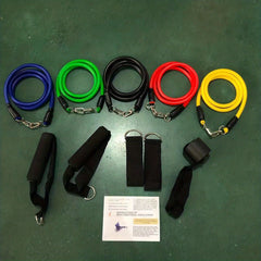 11pcs TPE Resistance Bands Set with Door Anchor and Handles